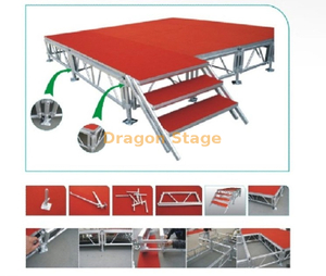 Evento de palco portátil de alumínio ao ar livre 18x10m com 2 escadas