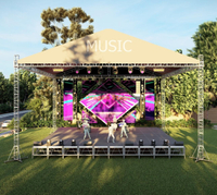 Grande sistema de treliça para telhado de palco externo com lona de PVC para concertos e apresentações de eventos