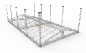 Sistema de treliça de suporte de solo de alumínio para telhado modular de 20mx36x9m (9m de altura)