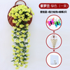 Orquídea de parede violeta simulada pendurada orquídea grande bordado de bordado artificial flor flor de seda de seda rattan verde 1 grande gancho de entrega violeta
