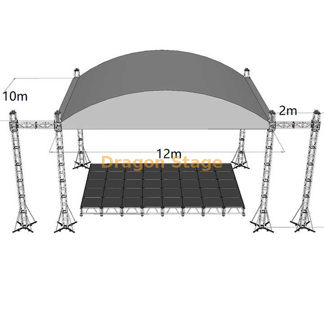 Todo telhado de todo o tempo treliça para eventos ao ar livre 12x10x6m