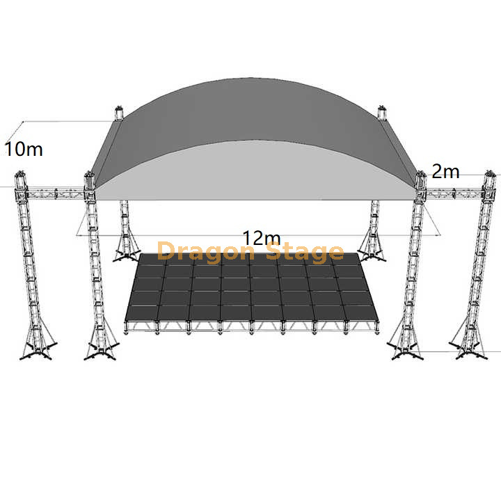 Todo telhado de todo o tempo treliça para eventos ao ar livre 12x10x6m