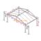 Sistema de treliça de palco de telhado de arco de alumínio resistente de 19x12x8m (8m de altura) com asas de alto-falante de 3m
