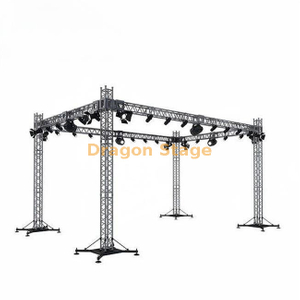 Truss de treliça de coloração prateada Trelida de iluminação de torneira quadrada treliça 9x7x8m