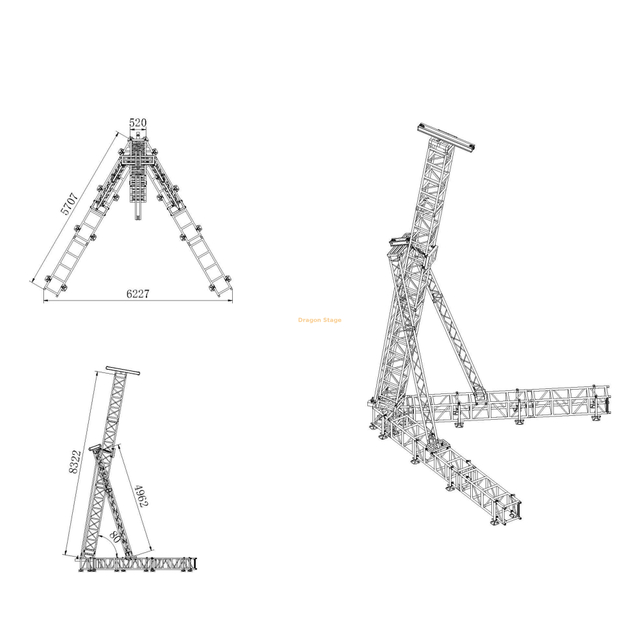 Alumínio PA Torre / Linha Array Truss 8m
