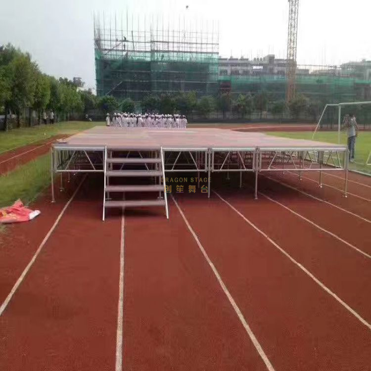 Capacidade forte etapa do convés de alumínio portátil 12x12ft altura: 6ft