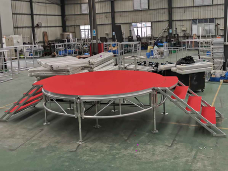 Truss compensado em estágio redondo vermelho