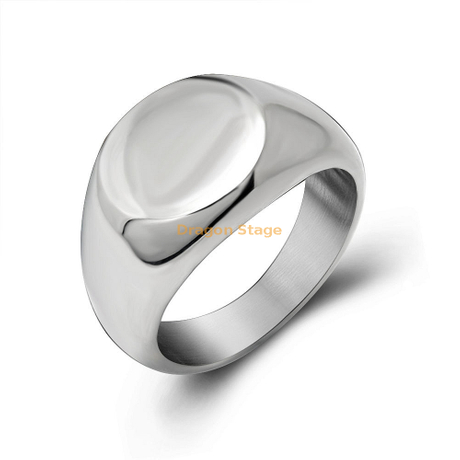 Homens por atacado projetam seu próprio anel em branco de aço personalizado base de aço inoxidável anel de sinete masculino em branco