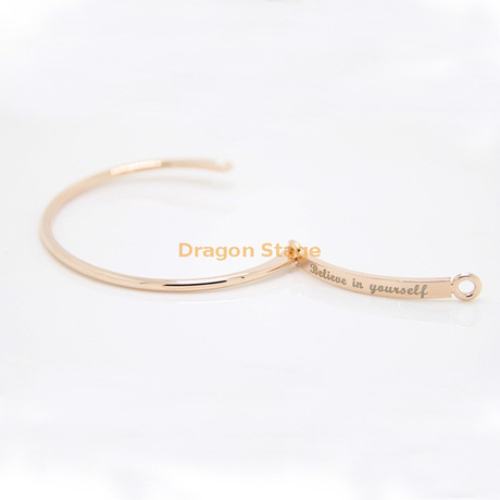 Homens por atacado Mulheres jóias de cobre bar personalizado metal metal em branco dourado Bracelete gravado em ouro