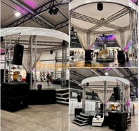 Estrutura temporária de teto de treliça circular para instalações internas de casamentos e eventos de exposição
