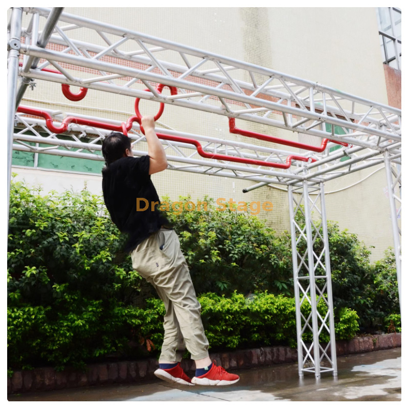 Red Parkour Challenge Obstáculo Combinação Prop Psychological Training Training Field Training Equipment Slider Ring Slider 