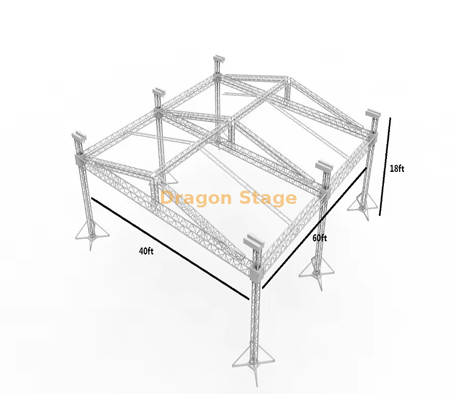 Treling de iluminação de acumulação de eventos de alumínio ao ar livre 60x40x18ft