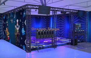 exposição móvel feita sob encomenda da liga de alumínio VR de 6x6x3m e cabine do fardo do evento