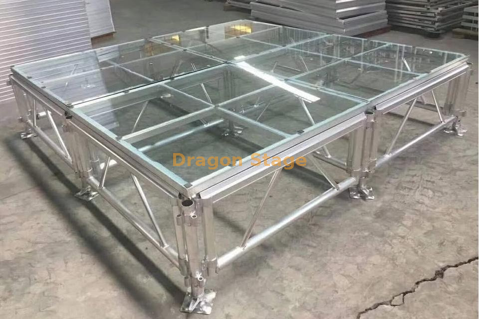 Plataforma de casamento acrílico de alumínio 2.44x2.44m