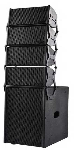 HL2450 Alto-falante Line Array passivo duplo de 4 polegadas para pequenos eventos, igrejas e sistemas de som de conferências