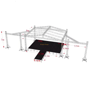 Treliça de telhado de alumínio com a matriz de linhas Stands 13x9x7m