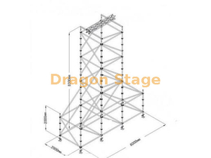 Sistema de torre de treliça Layher para serviço pesado de 8,3 m para som e iluminação de line array