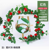 Casca simulada, plantas verdes, flores, trepadeiras, folhas, canos de água, sacos decorativos, pilares, vermelho brilhante, rosas de amantes (1 peça)