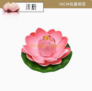 Decoração simulada de flores de lótus, tanque de peixes de folhas de lótus falso, paisagismo de lago