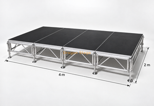 Plataforma portátil 4x2m da fase do fardo modular do concerto com 2 escadas