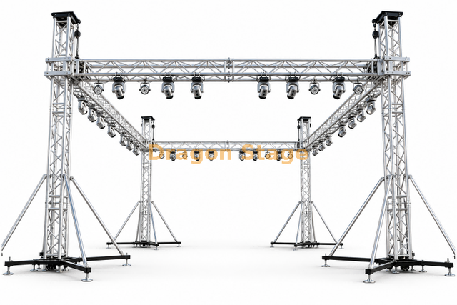 Sistema de treliça de iluminação de suporte de solo de alumínio 8x6x3m para eventos