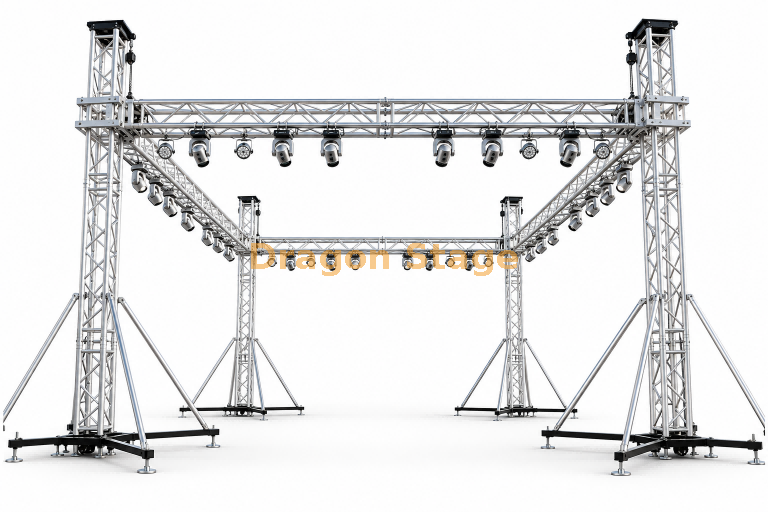 Sistema de treliça de iluminação de suporte de solo de alumínio 8x6x3m para eventos