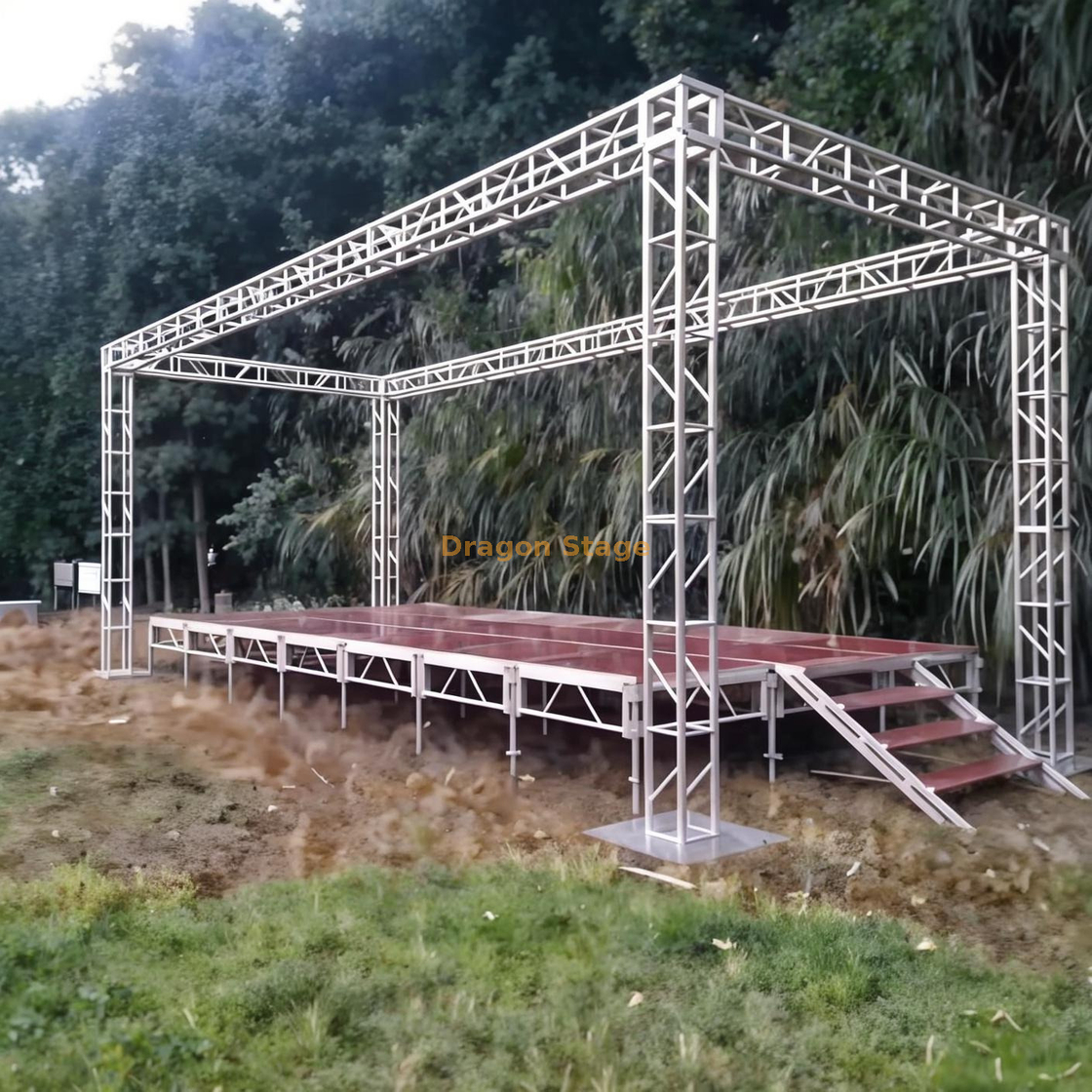 Treliça de parafuso de alumínio 300*300 mm de quadro para eventos 6.5x4x4m