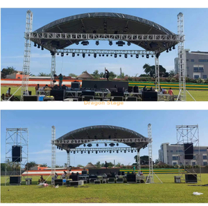 16x12x8m Sistema de treliça em estágio de cobertura curva