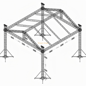 Estrutura de treliça de telhado quadrado de iluminação de alumínio para peça de evento 8x8x6m