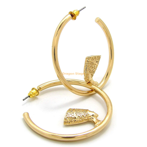 Nova 2020 Brincho Jóias de Brincho de 18k Gold Bated Bated Stoenless Silver Nefertiti Brincos círculos de círculo de argola grande