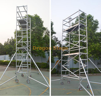 torre da unidade do andaime de alumínio de 0.75x2x8.5M única para a instalação das paredes de cortina