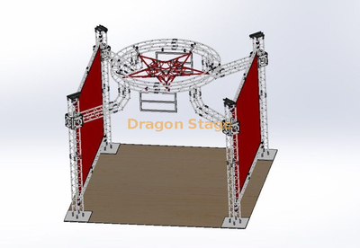Booth de treliça de iluminação circular de alumínio profissional com Star Truss for Trade