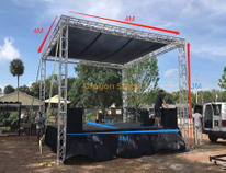 Palco portátil de alumínio para telhado de DJ 4x4x3m