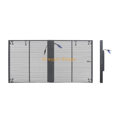 P3.91 Exibição transparente de parede LED externa Tela LED de tela externa