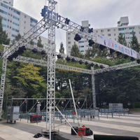 Palco de música móvel portátil com estrutura de feixe central para concertos e eventos ao vivo
