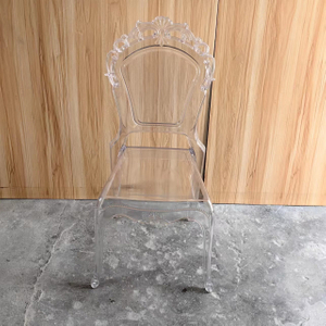 Nova cadeira de princesa de cristal acrílico, cadeira de rainha transparente, cadeira integrada de bambu para PC, fornecida pelo fabricante