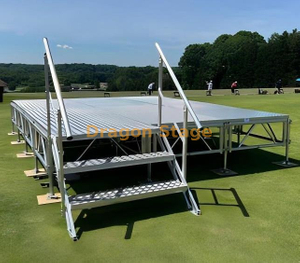 Portátil 4x4ft DJ Lights Stage Platform 18.3x4.88m