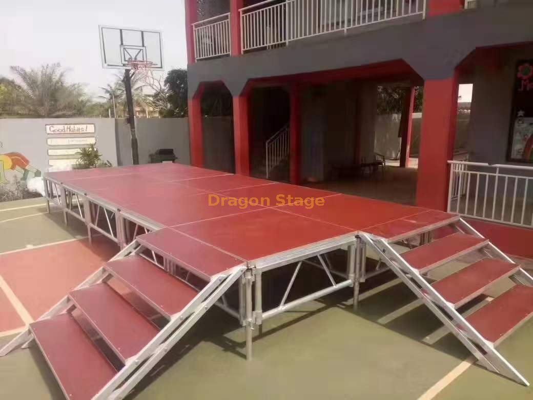 Plataforma de palco externa de alumínio personalizada 5x4m Tarima Para Eventos
