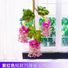 Wisteria simulada Tofu Pudding String violetas Viagem de flor de teto falso roxo curto (12 palitos)