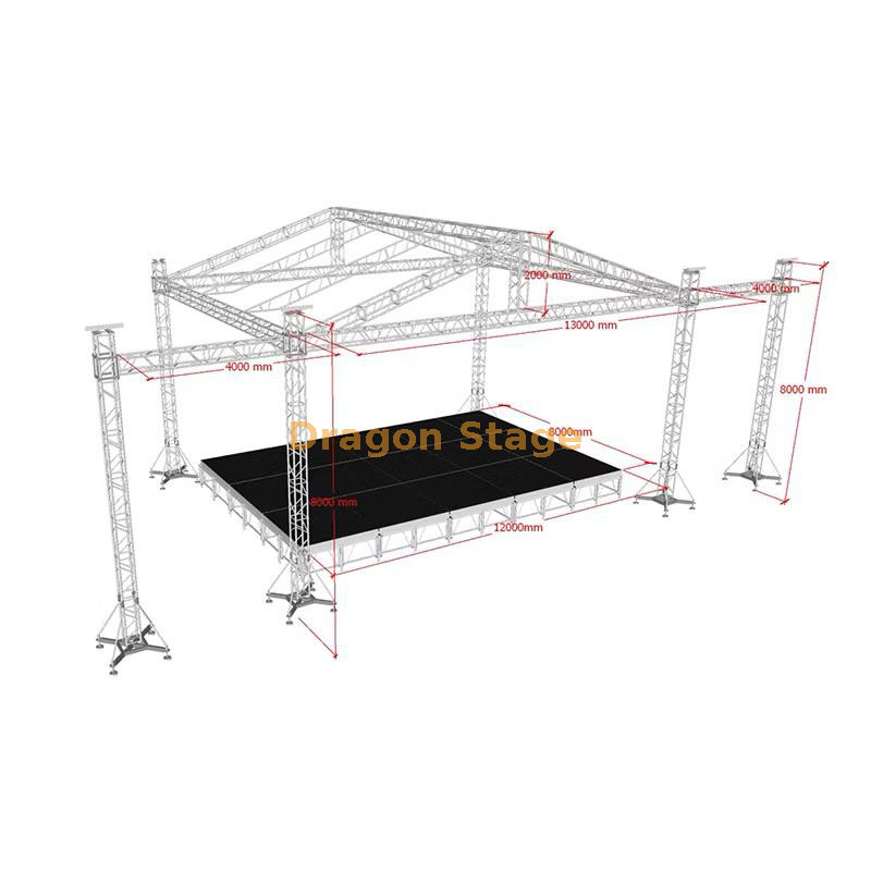 ALUMINA EVENTO DE EVENTO DE FESTO TRUSS Stage 13x9x8m