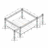 Luzes de palco ao ar livre de alumínio treliça 9x8x5m
