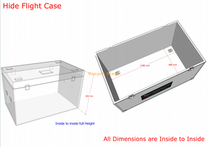 Flightcase oculta personalizada 1,2x0,7x0,65m