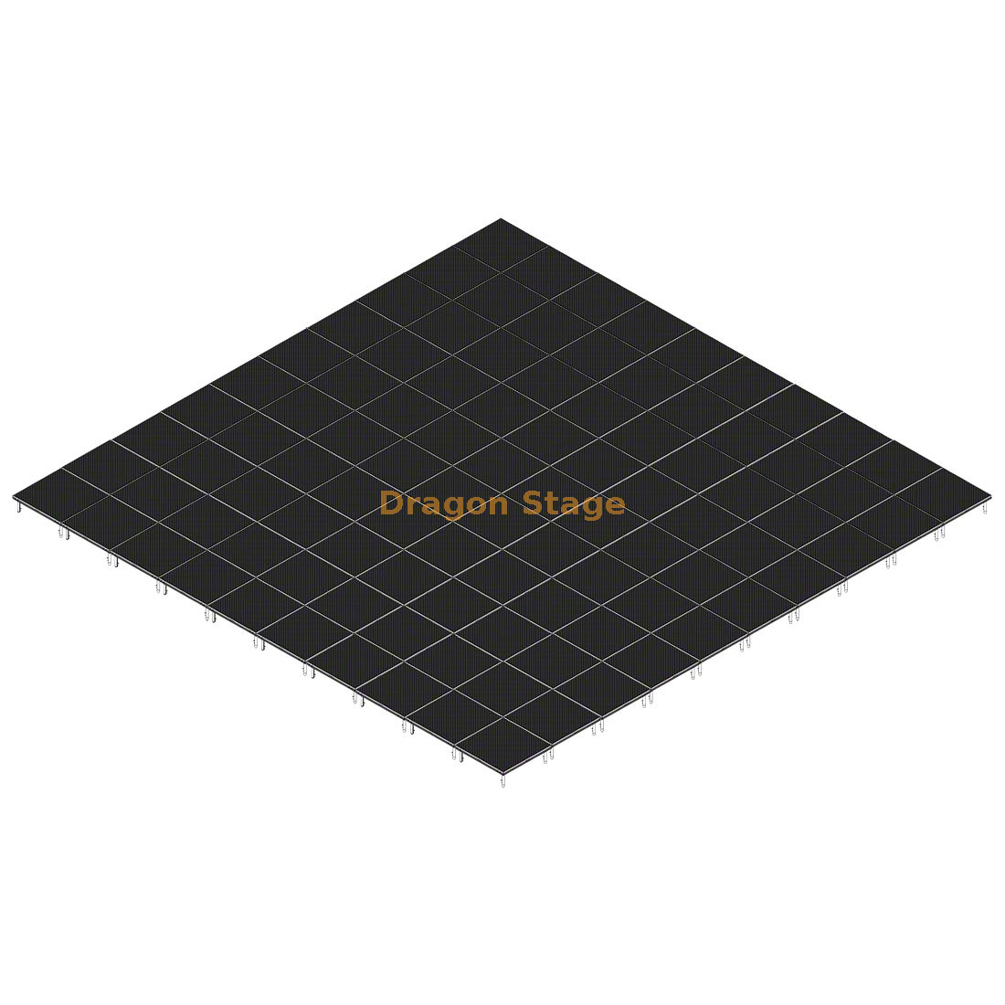 Sistema de palco móvel de alumínio portátil de 40'x40' para eventos musicais - altura ajustável de 0,2m a 1m