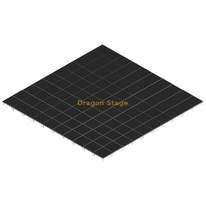 Sistema de palco móvel de alumínio portátil de 40'x40' para eventos musicais - altura ajustável de 0,2m a 1m