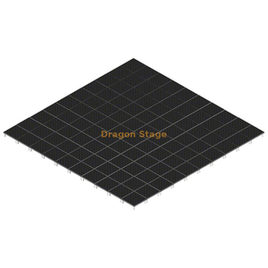 Sistema de palco móvel de alumínio portátil de 40'x40' para eventos musicais - altura ajustável de 0,2m a 1m