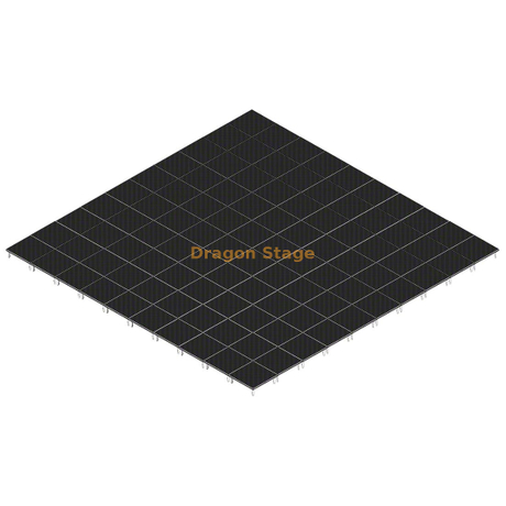 Sistema de palco móvel de alumínio portátil de 40'x40' para eventos musicais - altura ajustável de 0,2m a 1m