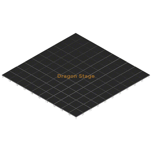 Sistema de palco móvel de alumínio portátil de 40'x40' para eventos musicais - altura ajustável de 0,2m a 1m