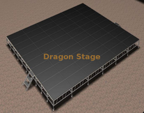 Plataforma portátil antiderrapante 12x10m da fase da madeira compensada do evento com 2 escadas