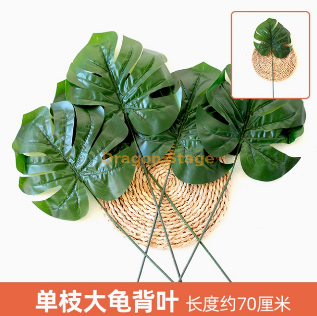 Plantas verdes, paredes de plantas simuladas, gramados de plástico, varandas, fundos internos, paredes de flores, ramo único azul, tartaruga de grandes dimensões, 1 galho