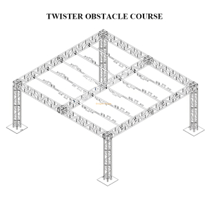 6x6x3m Curra de obstáculos Ninja